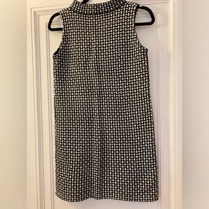 Euc Lara knit brand black and white sweater dress. Size small. Mock turtleneck